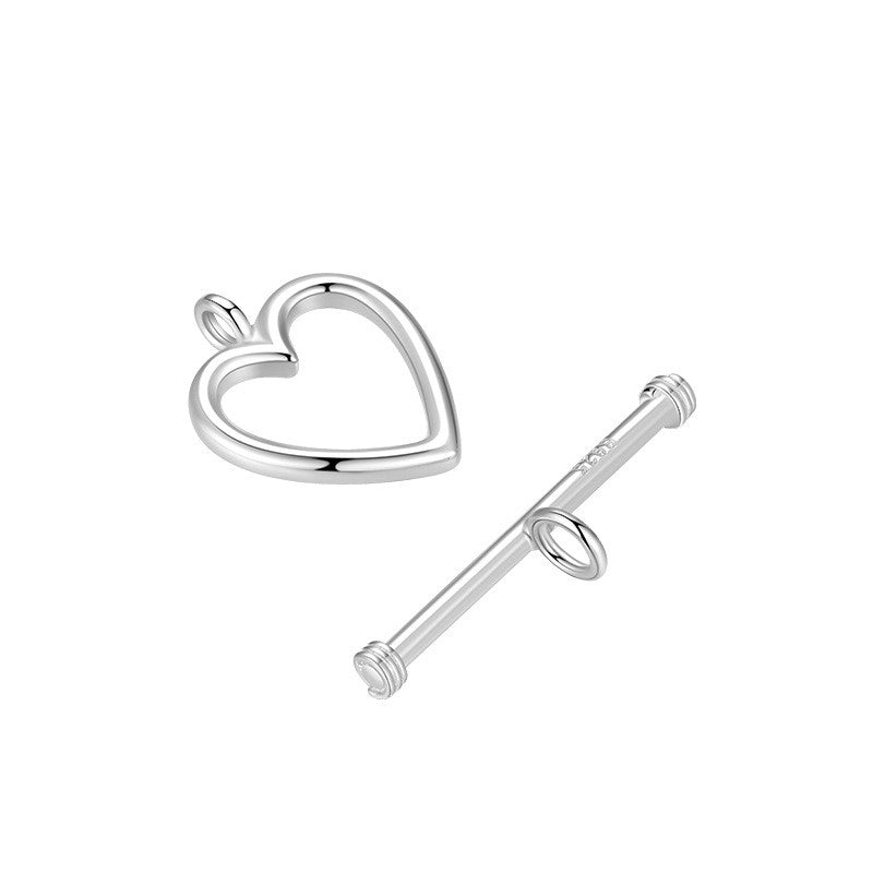 925 Sterling Silver Heart Clasp For Jewelry DIY