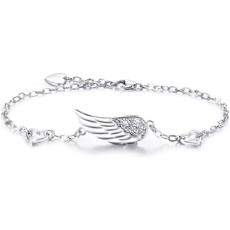 925 Sterling Silver Angel Wing Fashion Bracelet
