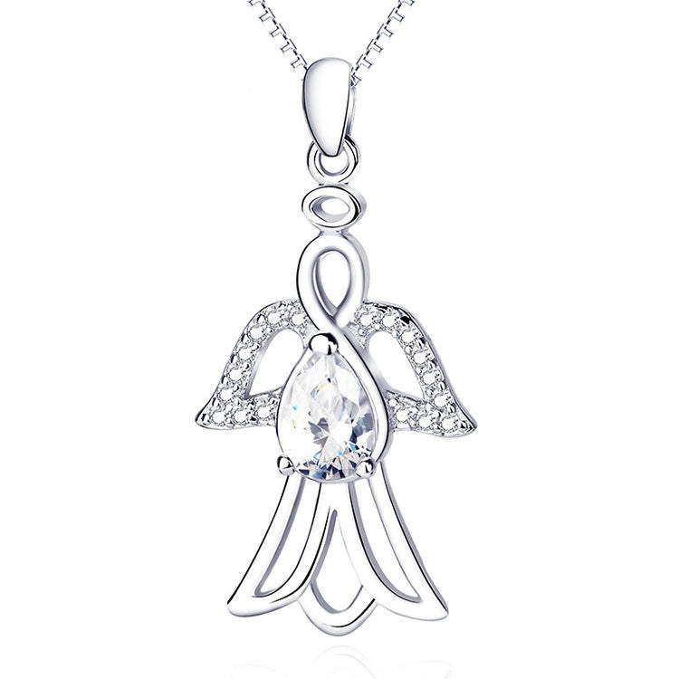 925 Sterling Silver Angel Fashion Necklace