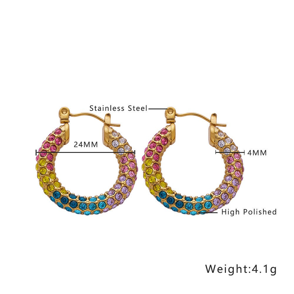 Stainless Steel Fashion Hoop Earrings