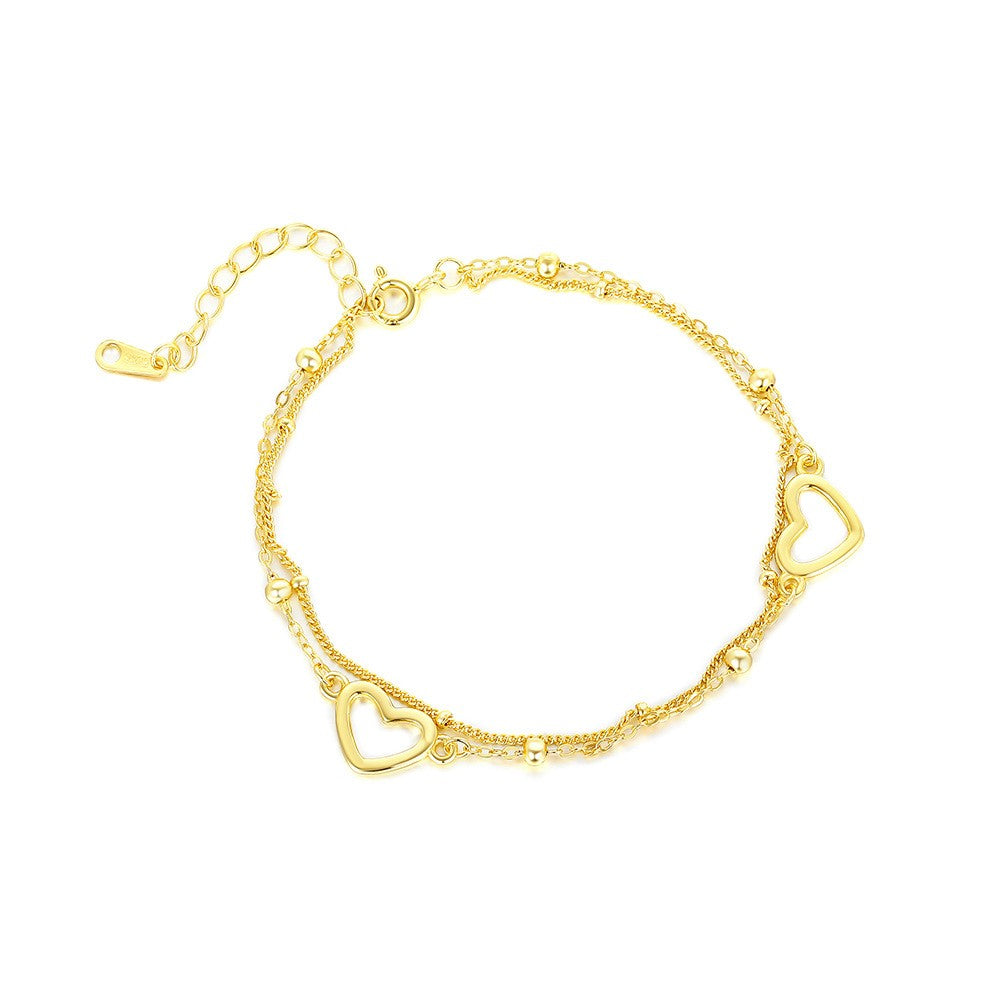 925 Sterling Silver Hearts Fashion Bracelet