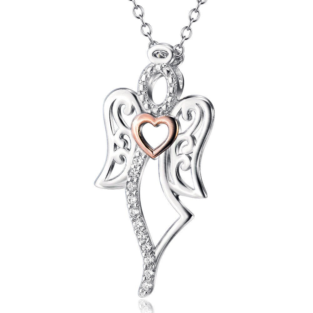925 Sterling Silver Angel Fashion Necklace