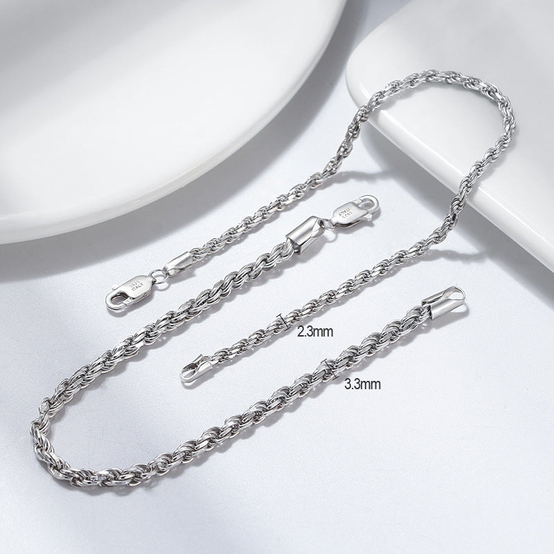 925 Sterling Silver Rope Bracelet