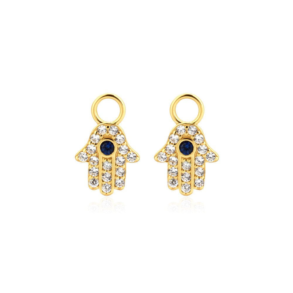 925 Sterling Silver HAMSA Earrings Charm