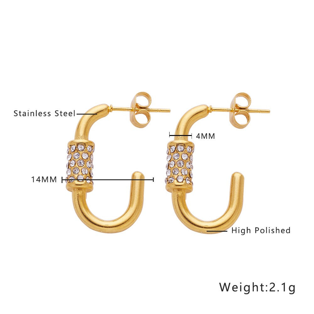 Stainless Steel Fashion Hoop Earrings
