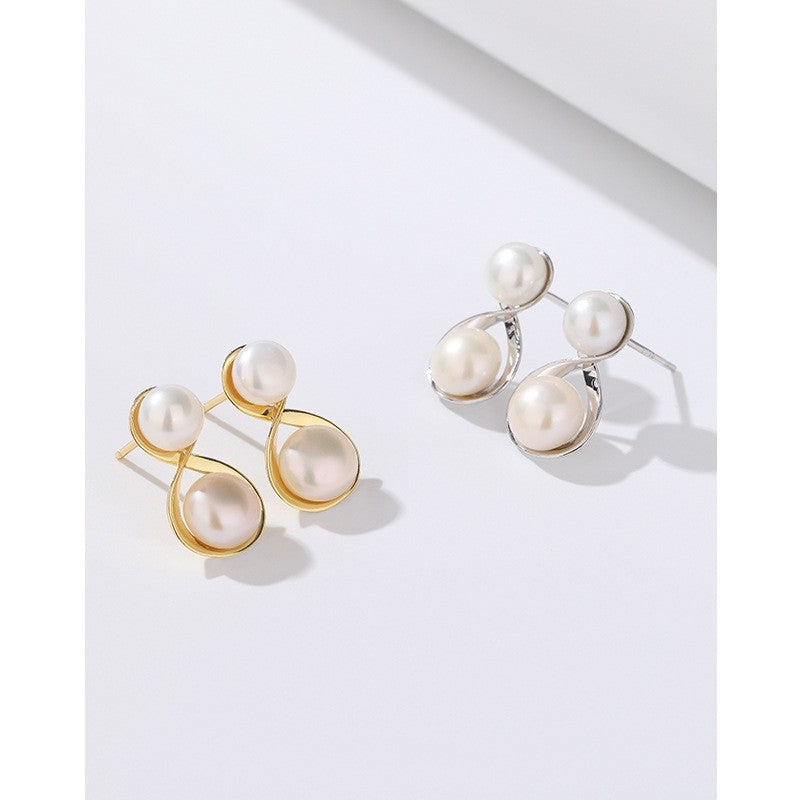 925 Sterling Silver Pearl Earrings