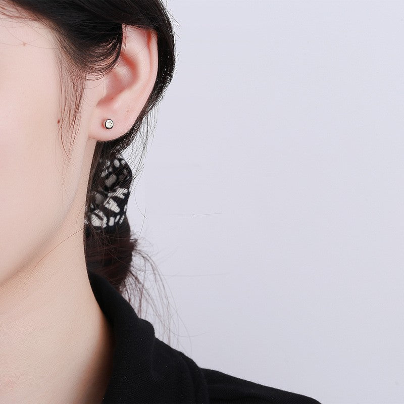 925 Sterling Silver Screw Back Stud Earrings