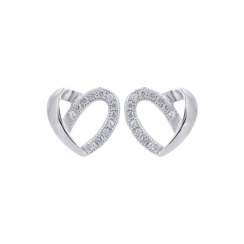 925 Sterling Silver Heart Earrings