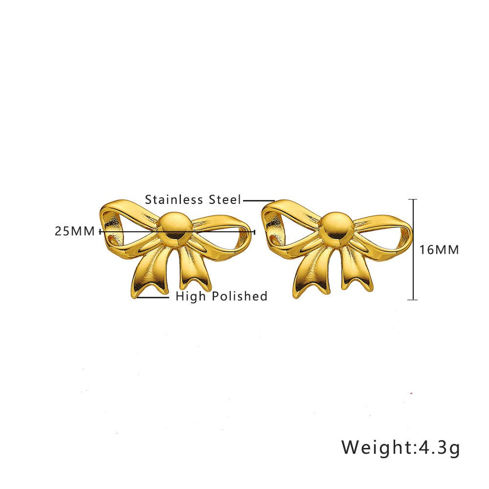 Stainless Steel Jewelry Fashion Knot Earrings