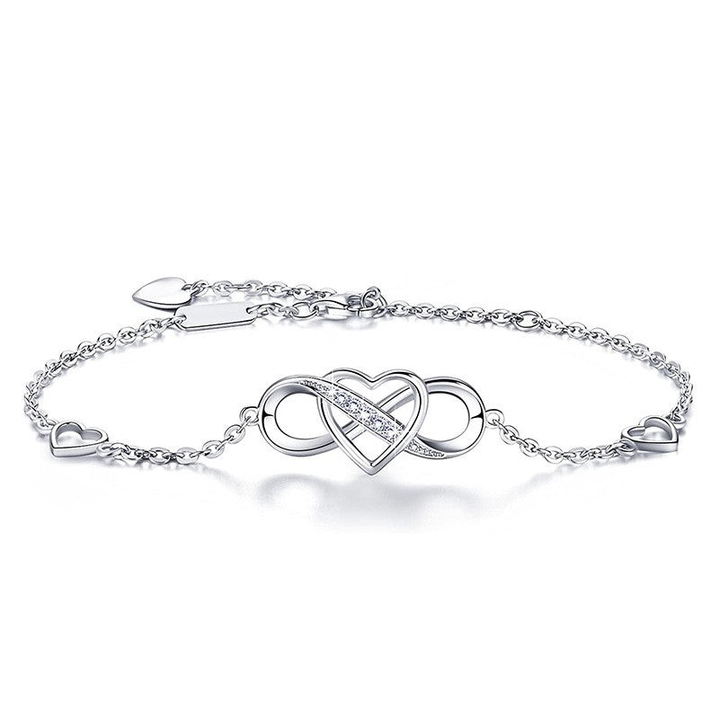 925 Sterling Silver Infinity Fashion Bracelet