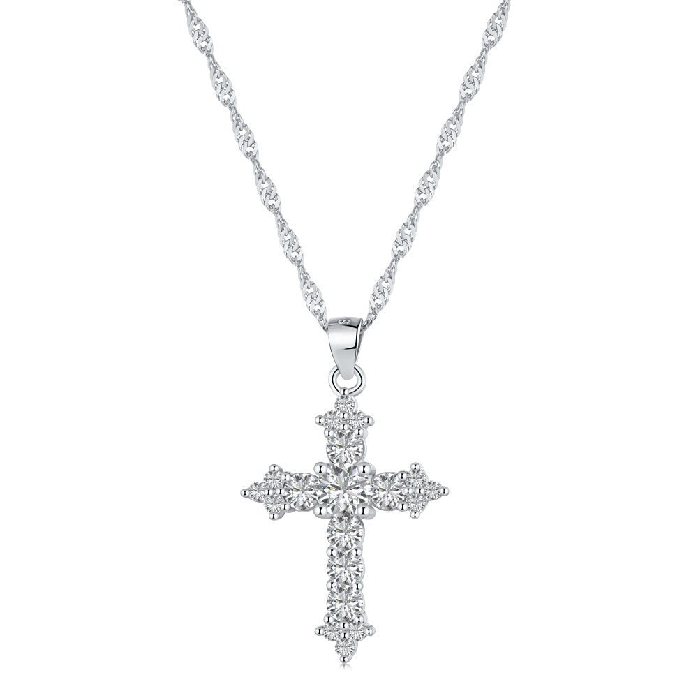 925 Sterling Silver Cross Pendant Necklace
