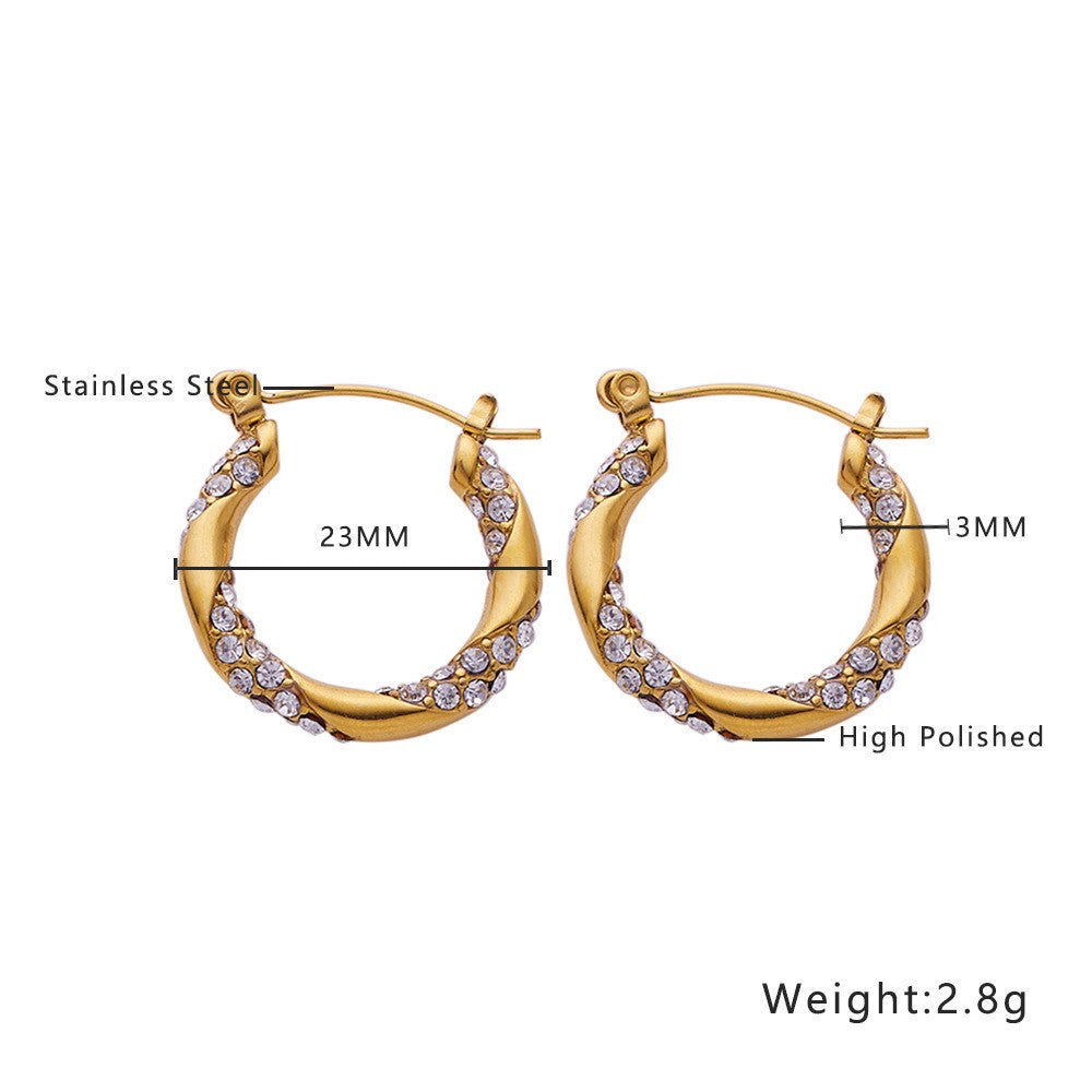 Stainless Steel Fashion Hoop Earrings