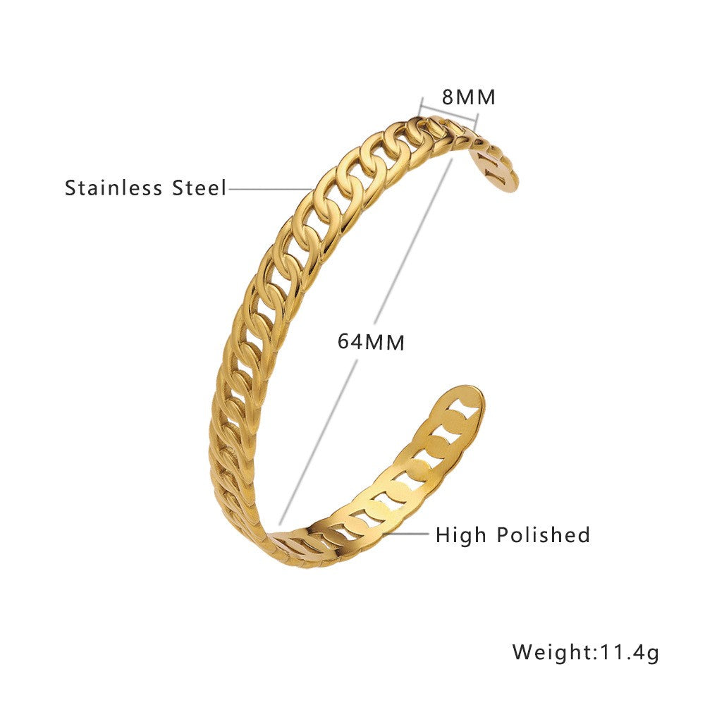 Stainless Steel Jewelry Minimalist Fashion Bangle