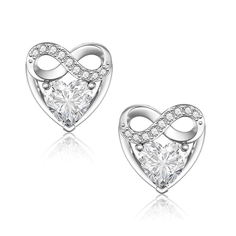 925 Sterling Silver Infinity Fashion Earrings