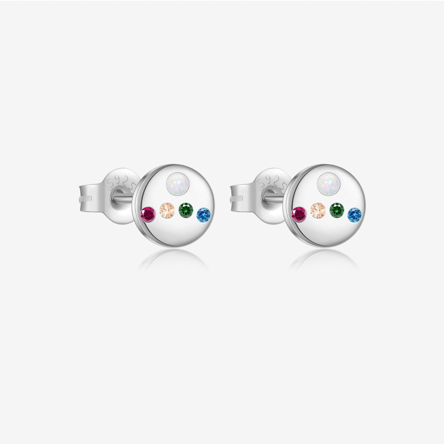925 Sterling Silver Face Fashion Earrings