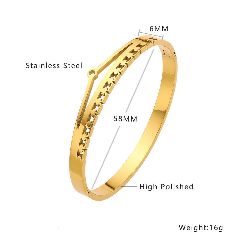 Stainless Steel Jewelry Minimalist Fashion Bangle