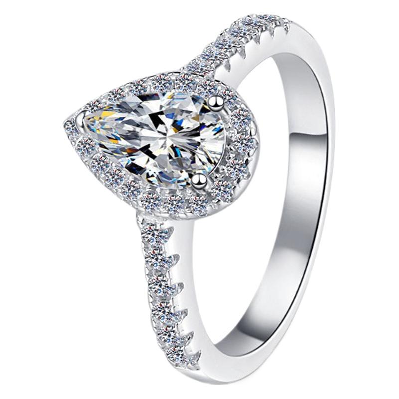 925 Sterling Silver Elegant Cubic Zirconia Fashion Ring