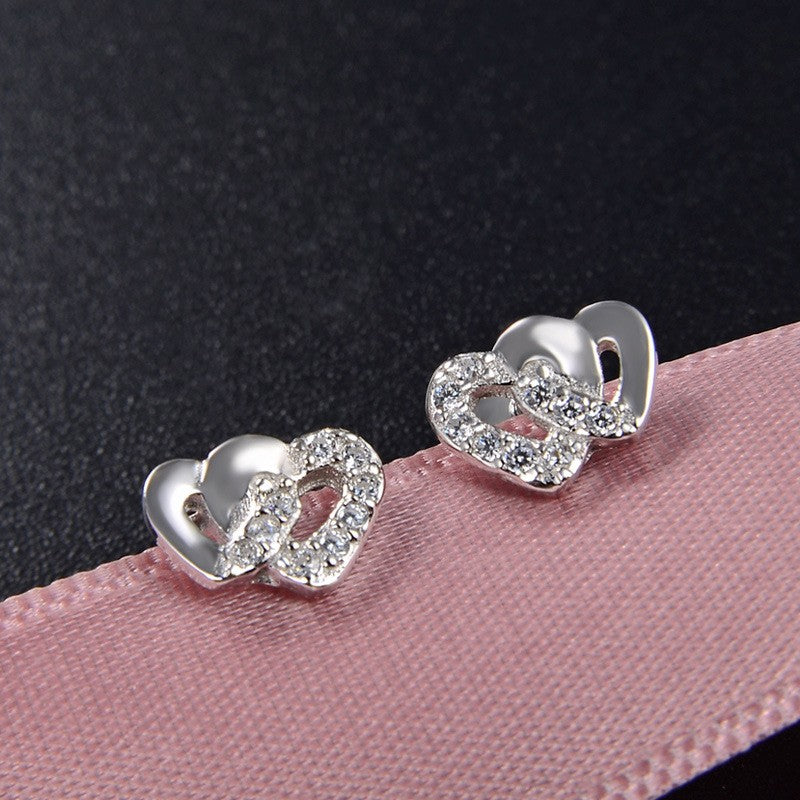 925 Sterling Silver Heart Earrings