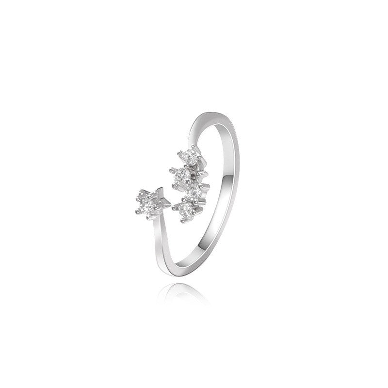 925 Sterling Silver Open Fashion Ring
