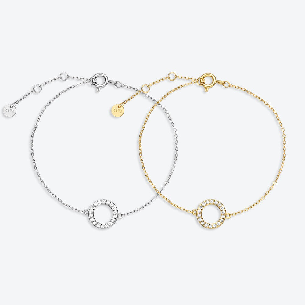 925 Sterling Silver Circle Fashion Bracelet