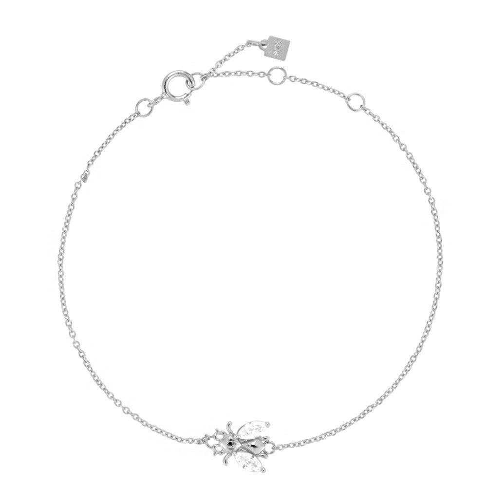 925 Sterling Silver Bee Fashion Bracelet