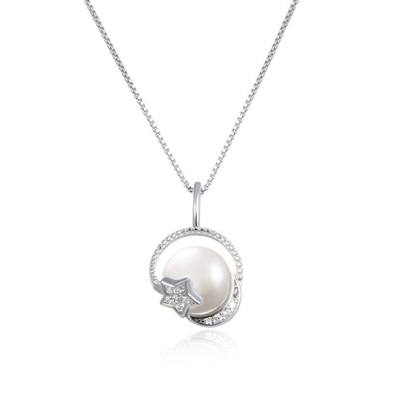 925 Sterling Silver Pearl Fashion Necklace