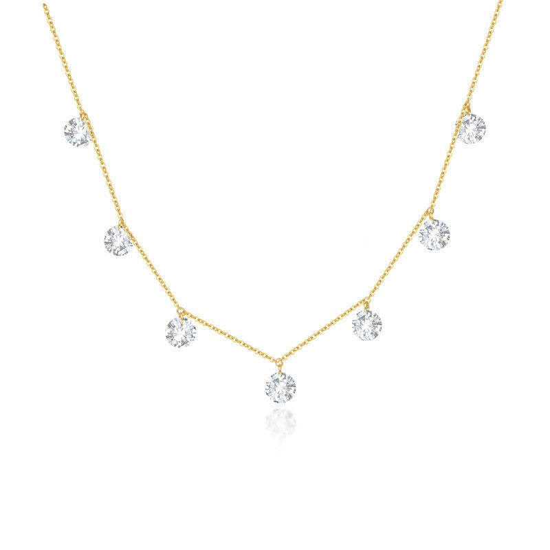 925 Sterling Silver Zircon Pendant Necklace