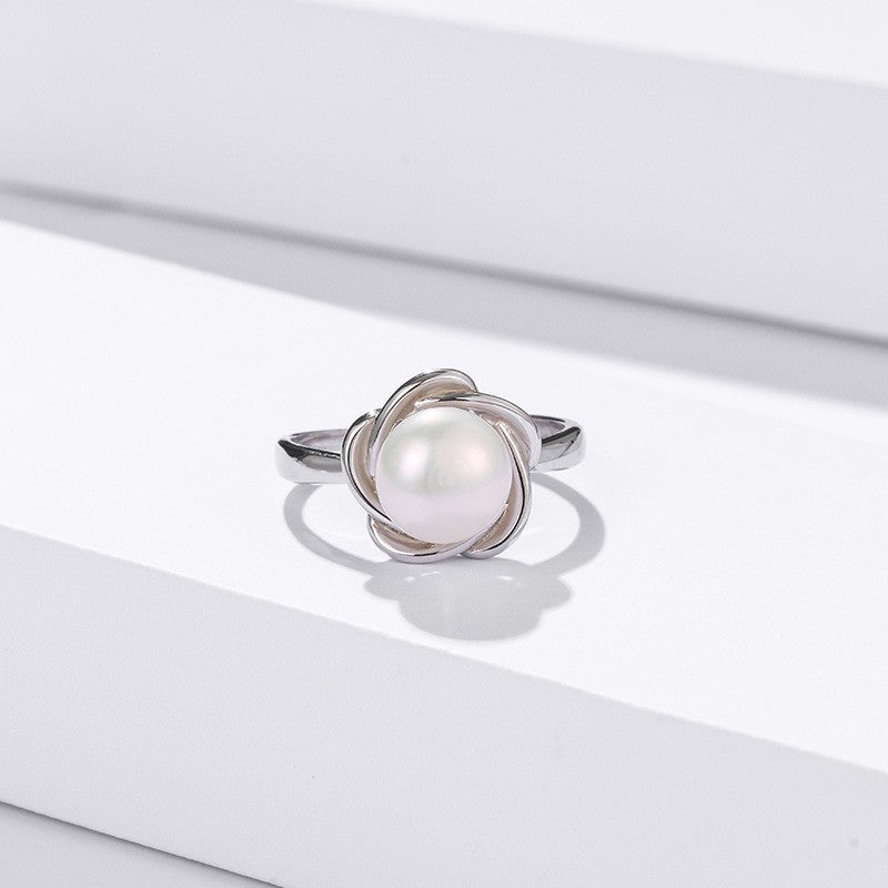 925 Sterling Silver Pearl Fashion Ring
