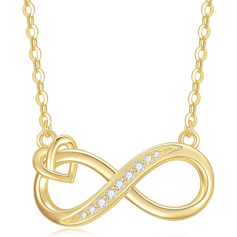 925 Sterling Silver Infinity Fashion Necklace