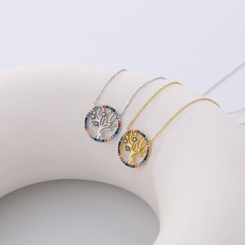 925 Sterling Silver Zircon Pendant Necklace