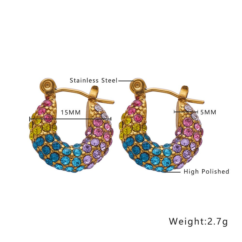 Stainless Steel Fashion Hoop Earrings