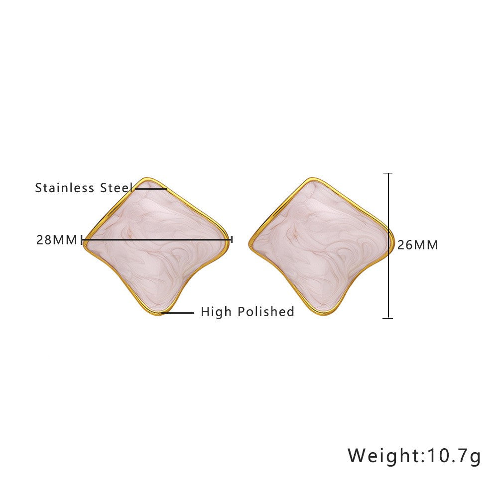 Stainless Steel Shell Fashion Earrings