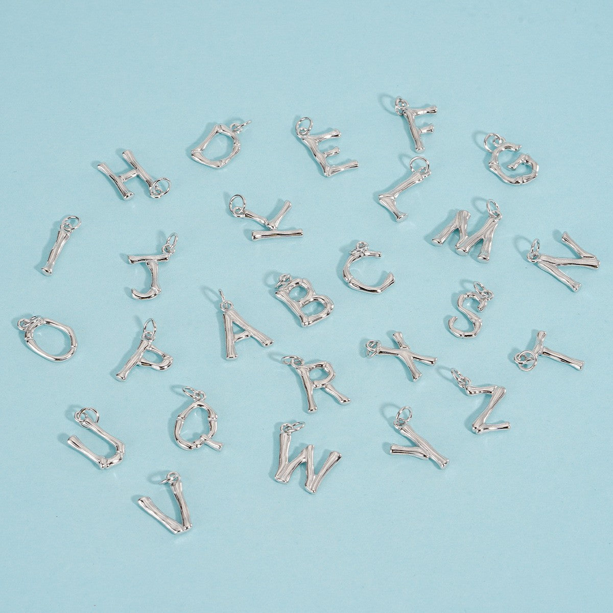 925 Sterling Silver Charm Letter A-Z For Jewelry DIY