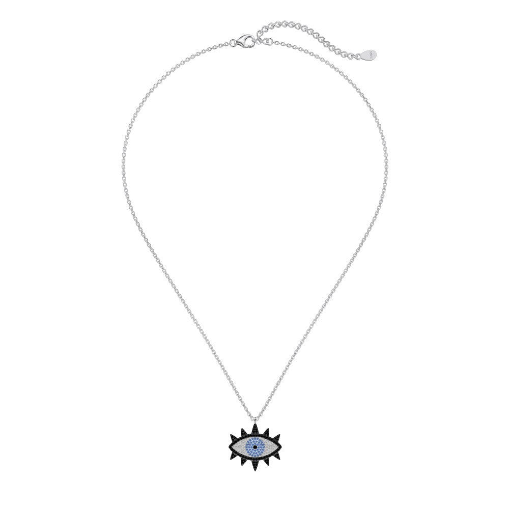 925 Sterling Silver Evil Eye Fashion Pendant Necklace