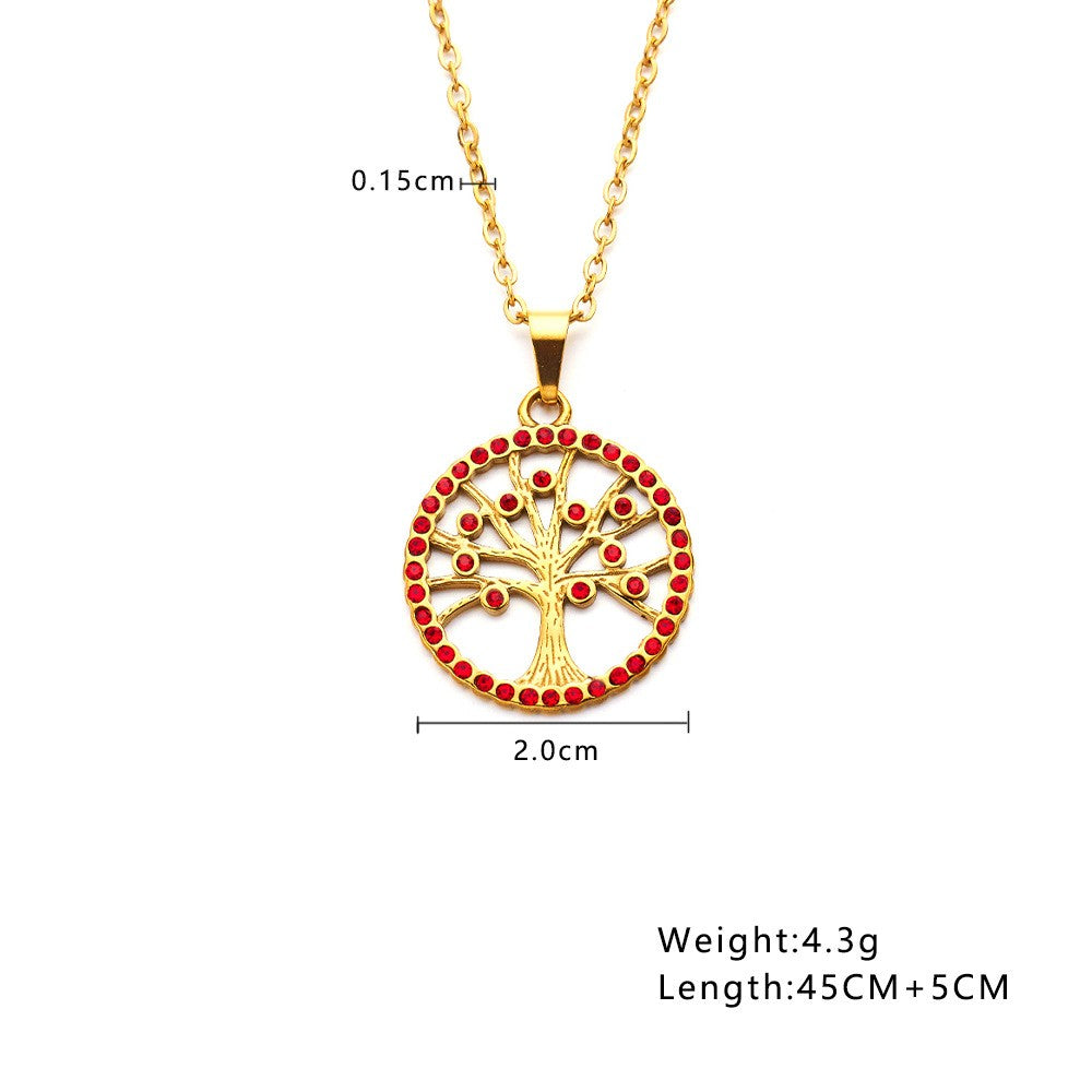 Stainless Steel Tree of Life Fashion Necklace