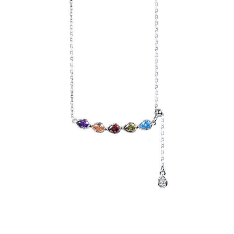 925 Sterling Silver Zircon Pendant Necklace