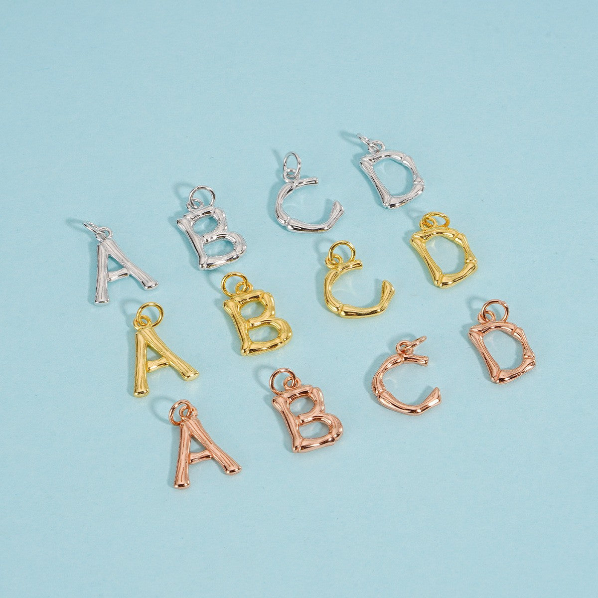 925 Sterling Silver Charm Letter A-Z For Jewelry DIY
