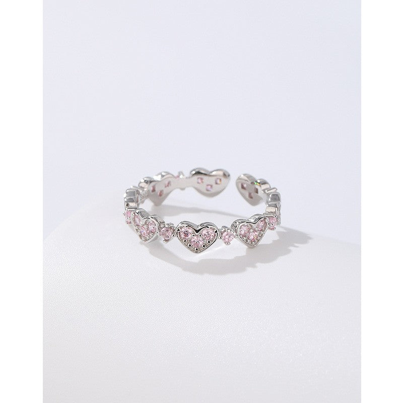 925 Sterling Silver Heart Fashion Ring