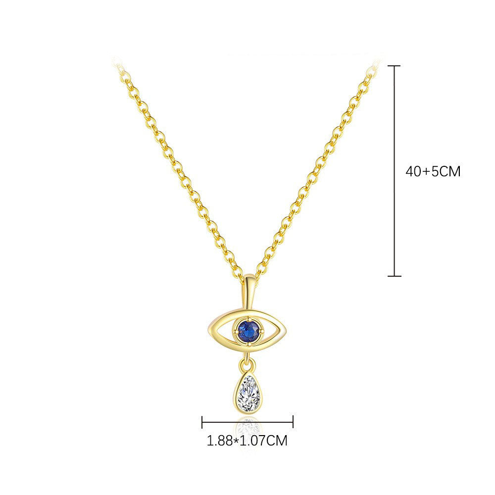 925 Sterling Silver Evil Eye Pendant Necklace