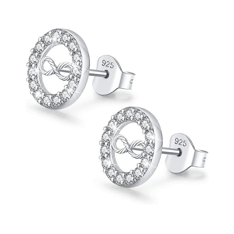 925 Sterling Silver Infinity Fashion Earrings