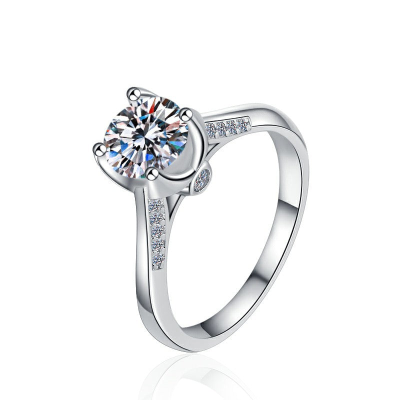 925 Sterling Silver Elegant Cubic Zirconia Fashion Ring
