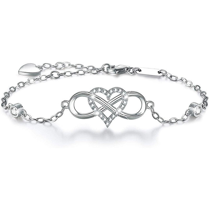 925 Sterling Silver Infinity Fashion Bracelet