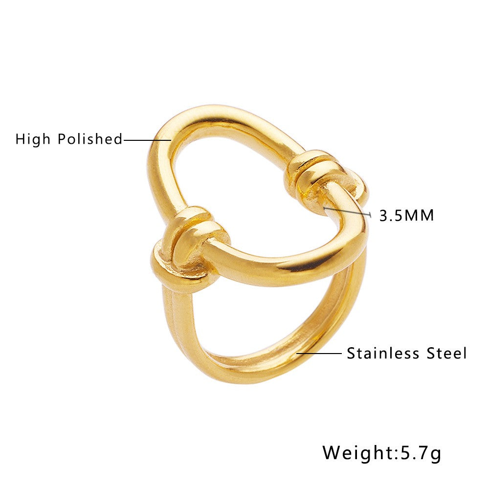 Stainless Steel Minimalist Fashion Ring