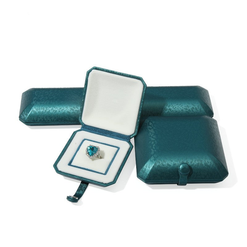 Luxury Jewelry Box with PU Leather and Snap Button Closure