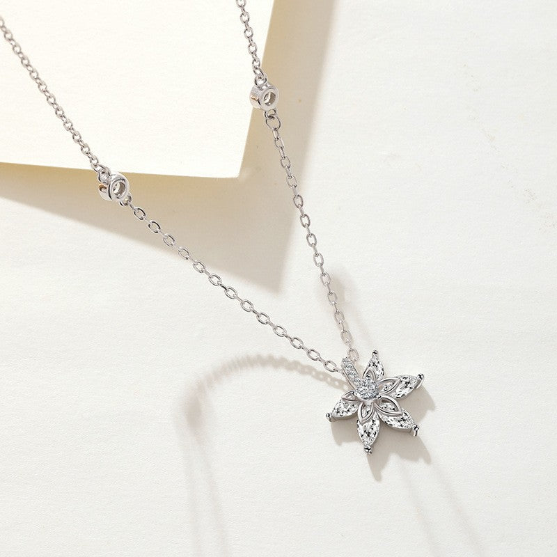 925 Sterling Silver Mapel Pendant Necklace