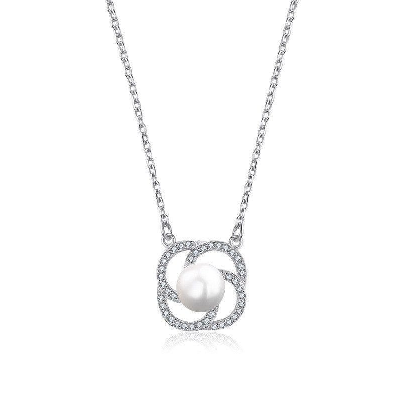 925 Sterling Silver Pearl Fashion Necklace