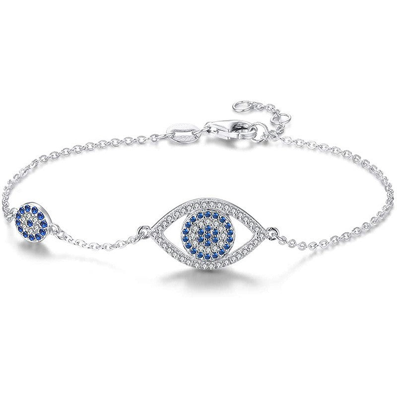 Pulsera de moda de ojo malvado de plata de ley 925