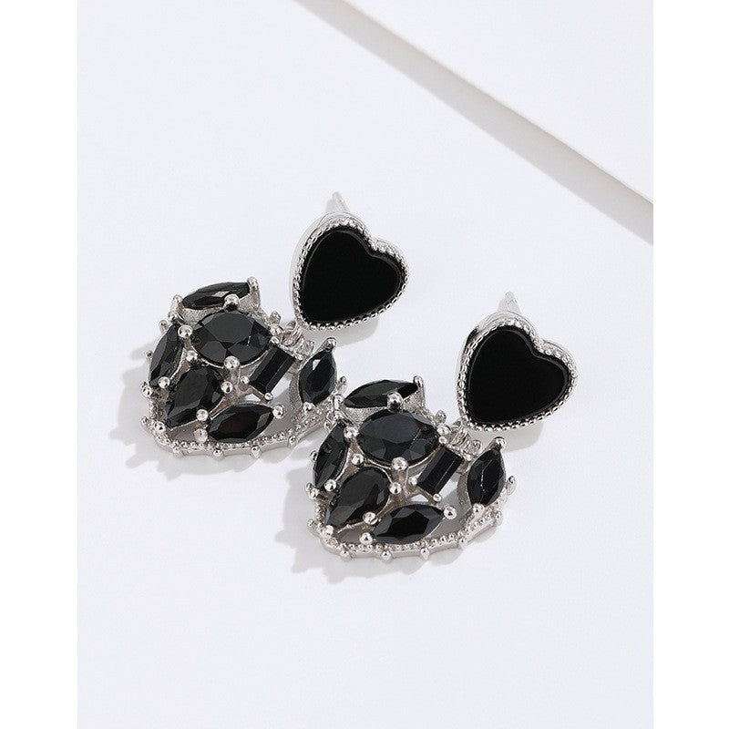 925 Sterling Silver Heart Earrings