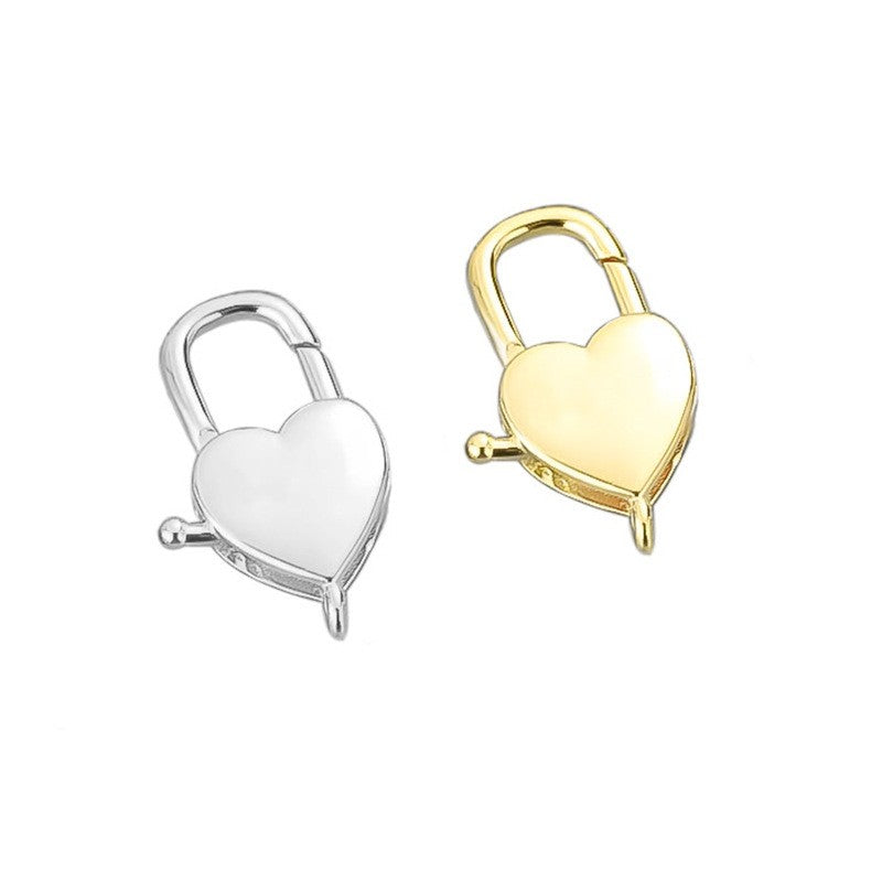 925 Sterling Silver Heart Clasp For Jewelry DIY