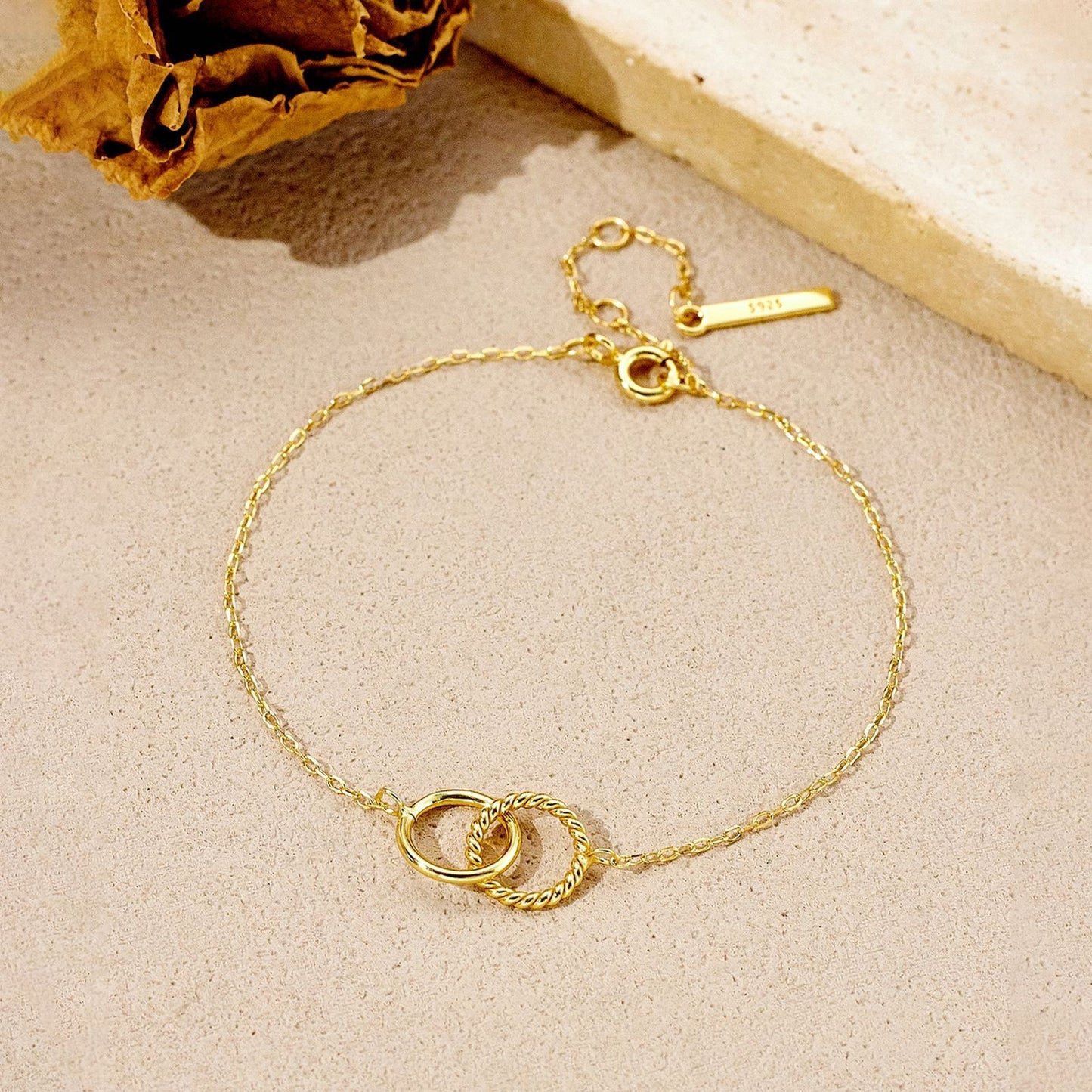 925 Sterling Silver Circle Fashion Bracelet